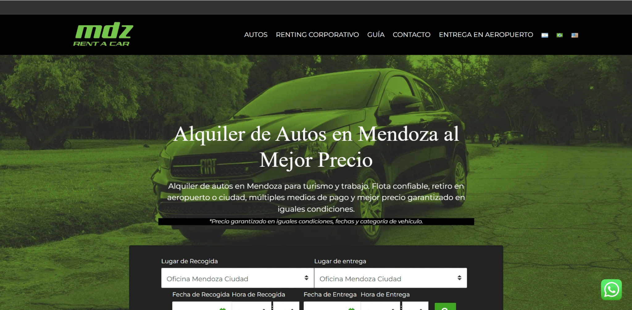 MDZRENT A CAR web en color