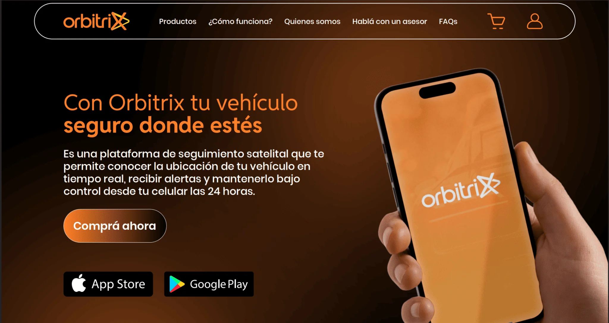 OrbitriX GPS – Vista de la aplicación web en color